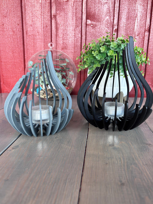 Elegant Large Tealight Holder with Glass Cup - Creates a Cozy Atmosphere in the Home