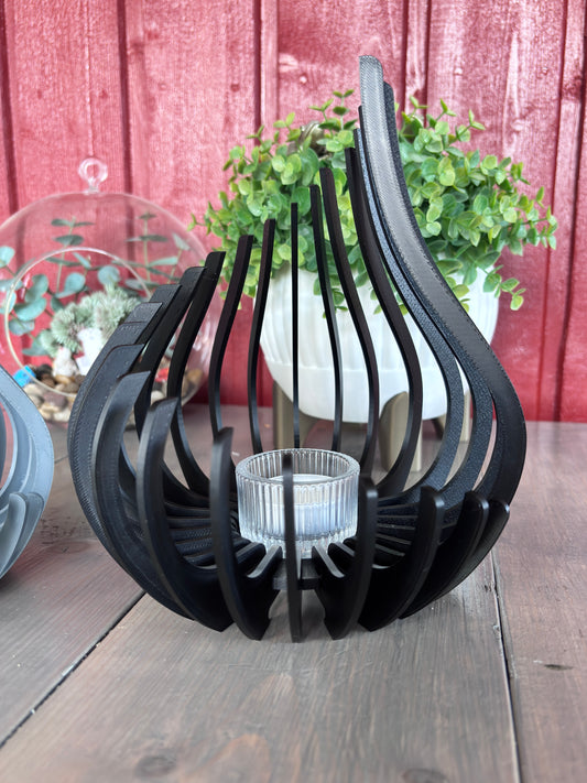 Elegant Large Tealight Holder with Glass Cup - Creates a Cozy Atmosphere in the Home