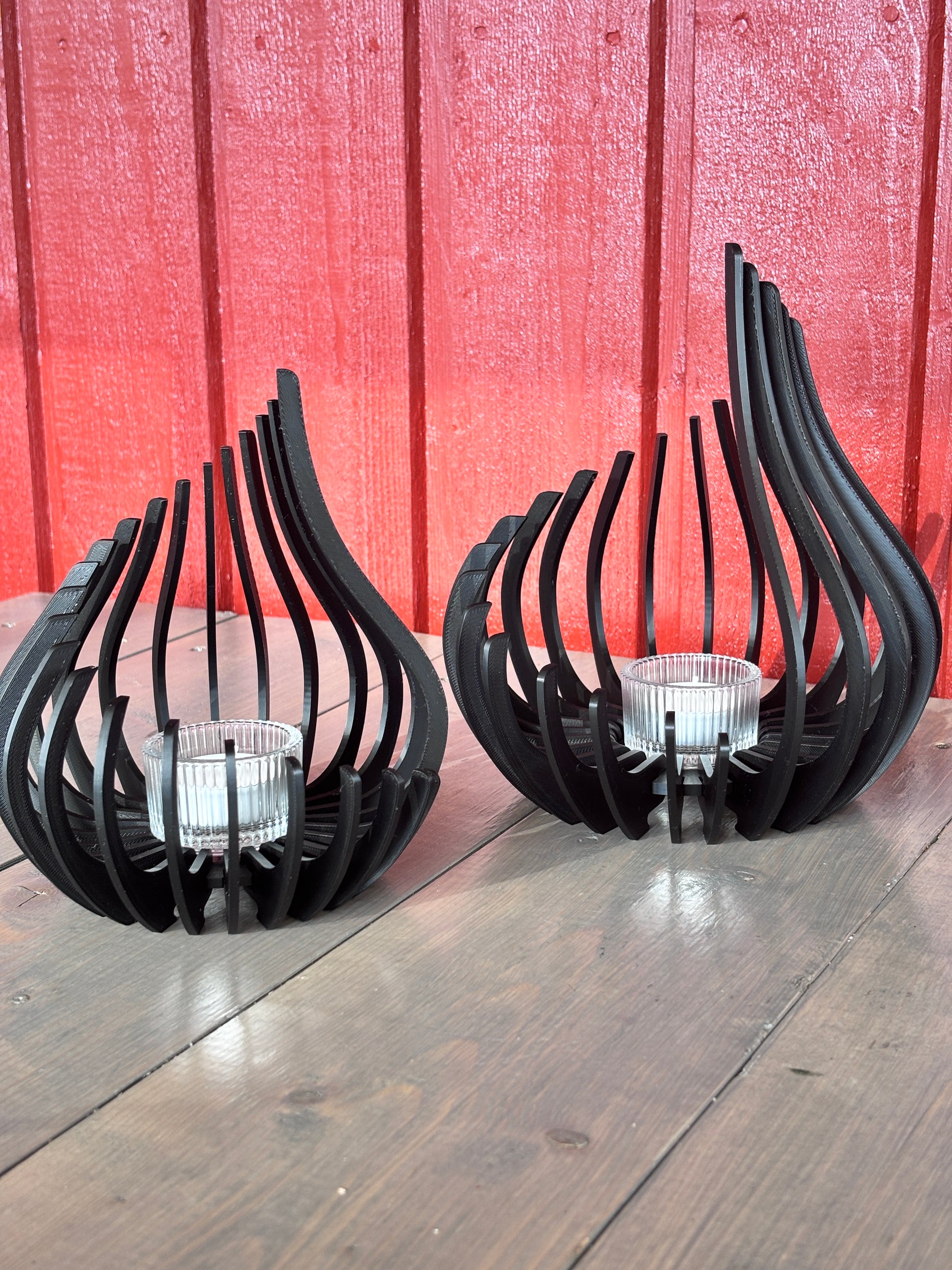 Eleganta Värmeljuslyktor Set i 2 Delar