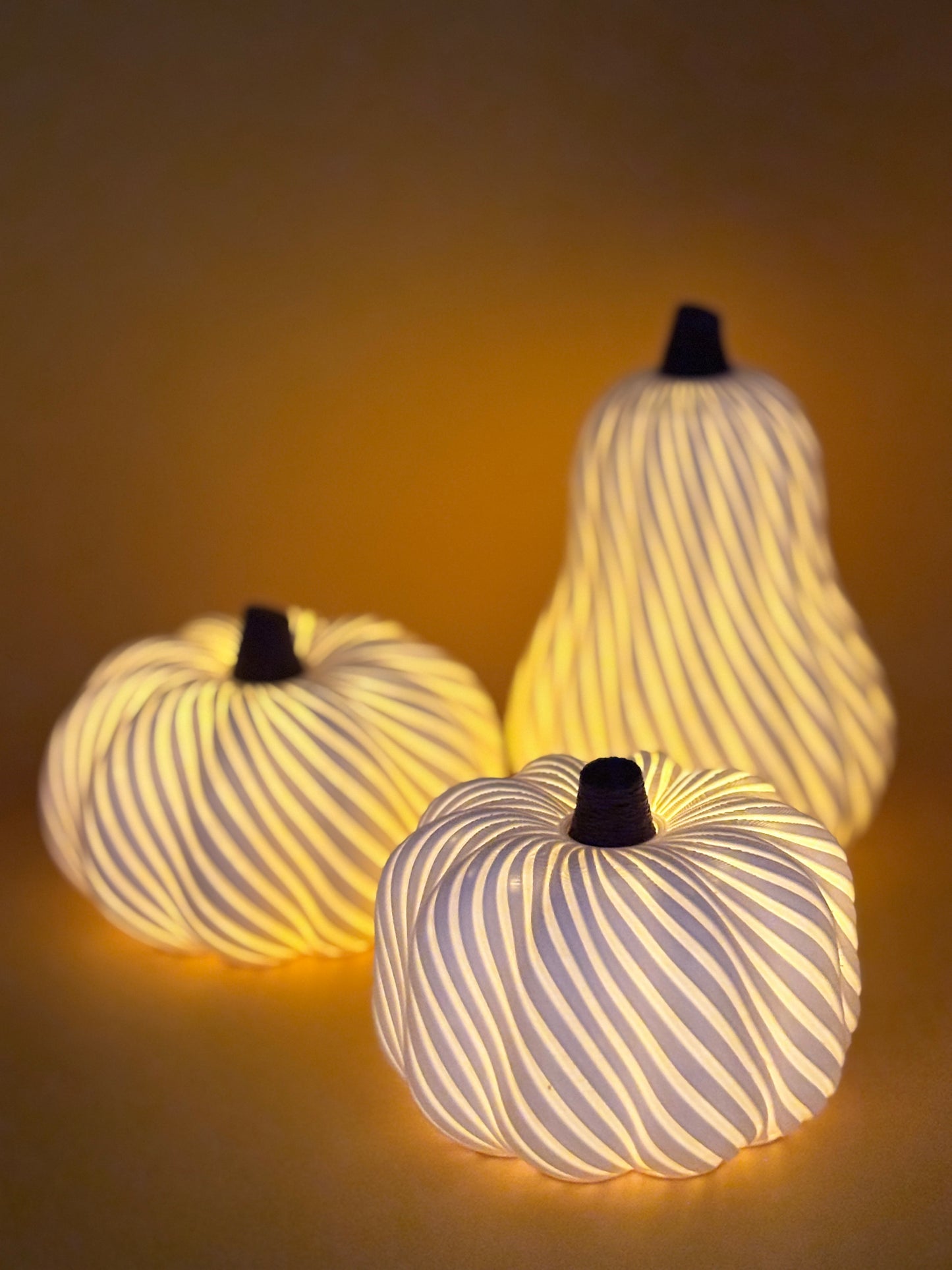 Höstpumpor - Lysande Höstpumpor "Autumn Glow" | Set om 3-delar