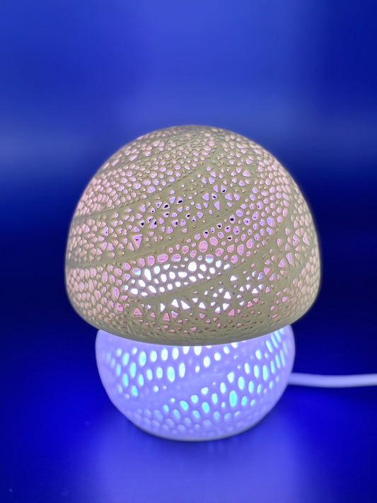 Magisk Svamplampa med LED - 16 Färger & Fjärrkontroll - Perfekt Nattlampa för Mysiga Stunder